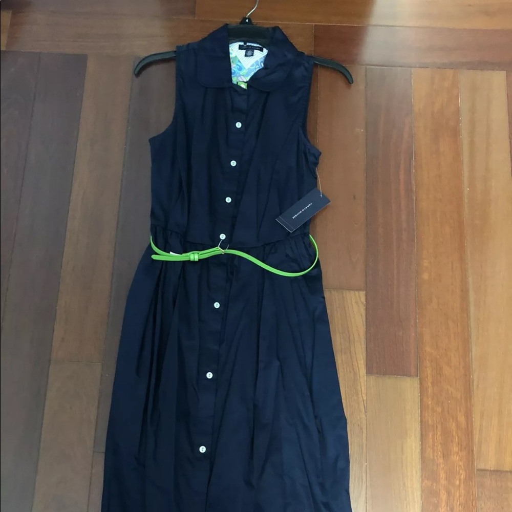 Tommy Hilfiger Sleeveless Dress Casual Navy Belted